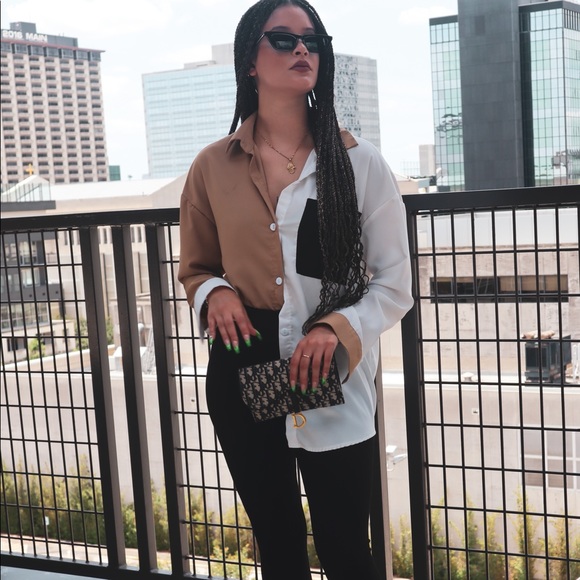 Color Block Blouse - Picture 1 of 3